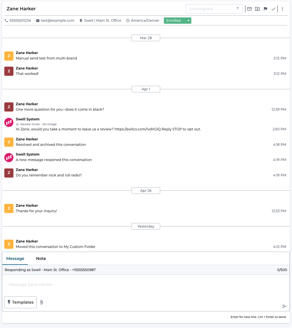Message Inbox Overview